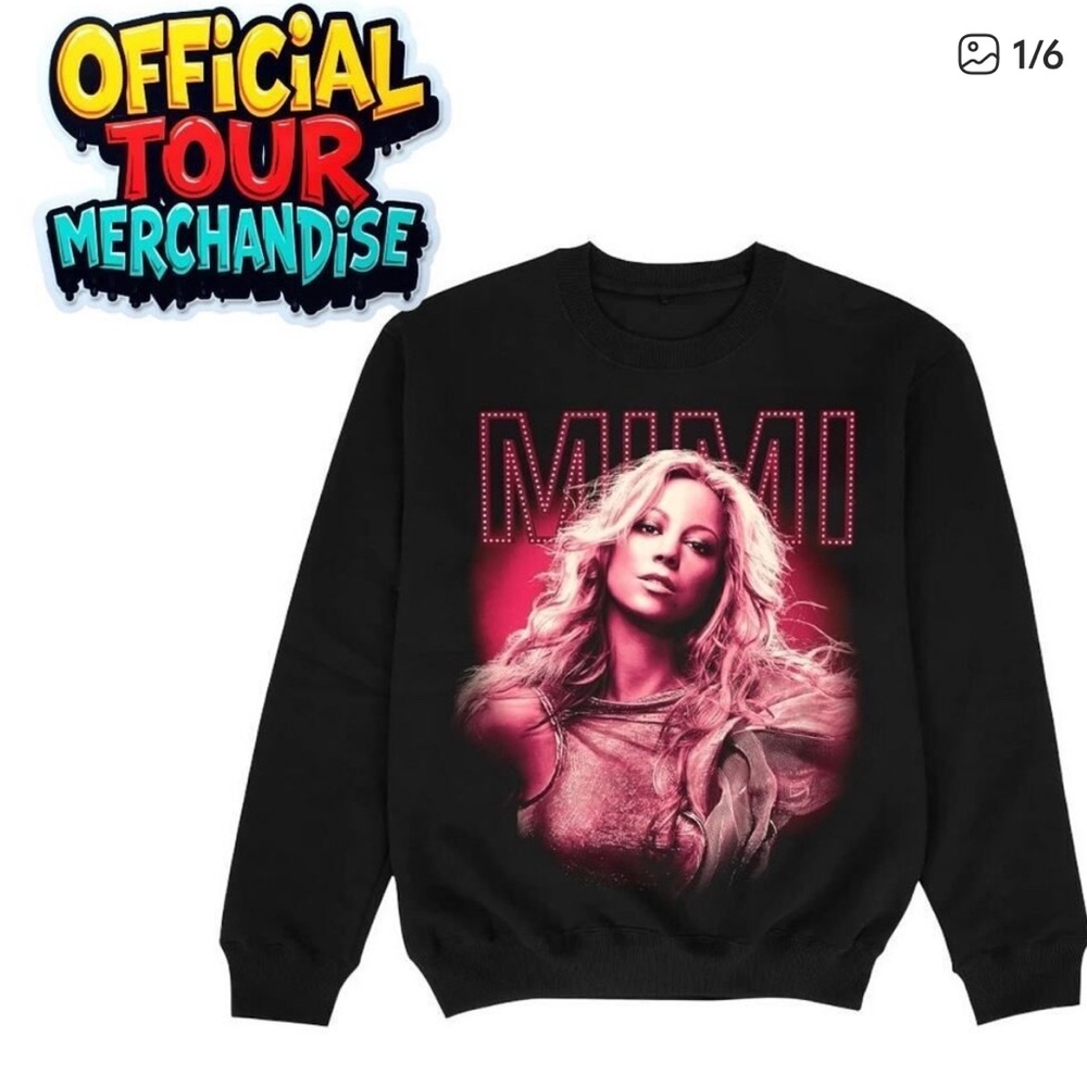 Mariah Carey Unisex Adult Official Merch Mimi Crewneck Fleece Sweatshirt
